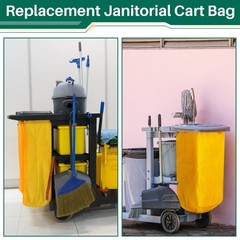 16 x 11 x 27 inch Janitorial Cleaning Cart Bag High Capacity Commercial Janit…