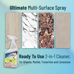 Black Diamond Stoneworks GRANITE PLUS! 2 in 1 Cleaner & Sealer for Granite, M…