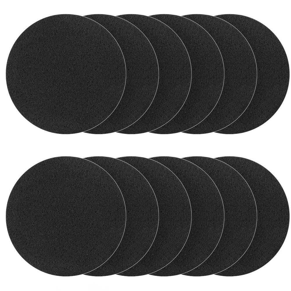 Charcoal Filters for Compost Bucket, 12 Pack 6.7 inch, Black 12-Pack