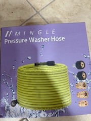 MINGLE M22 Pressure Washer Hose 50 ft 1/4 in Max Temp 140-160°F