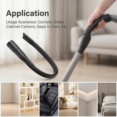 25″ Crevice Tool Vacuum Attachment, for All Vacuums Black