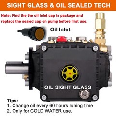 PRESSURE WASHER PUMP 4GPM 3600 PSI 24MM SOLID RIGHT SHAFT for GENERAL