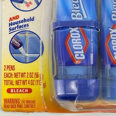 Clorox Bleach Pen Gel 2 Pack Magnetic Holder New Taped Package Dual Tip
