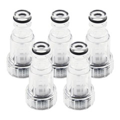 5pcs Pressure Washer Transparent Plastic Water Inlet Filter Replacement Tool New