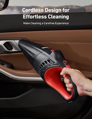 Cordless Car Vacuum: 7500Pa Suction, 6000mAh Battery, LED Light