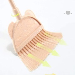 MAYEV Mini Broom with Dustpan for Kids,Little Housekeeping 2 Piece Set, Pink