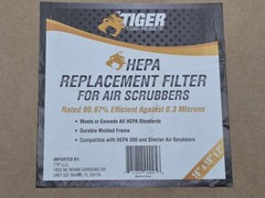 Dri-Eaz Replacement HEPA 500 Primary Filter for F284 Air Scrubber, F321, 16x9x2″
