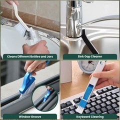14 Pcs Crevice Cleaning Pack of 14, White, Black, Red, Yellow, Pink & Green