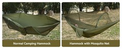 Camping Hammock with Mosquito Net, Lightweight Portable Double & Single Hammock
