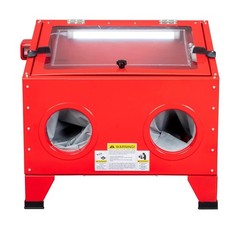 MOTORHOT 25 Gallon Portable Air Sandblasting Cabinet,40-80 PSI Power Air Sand…