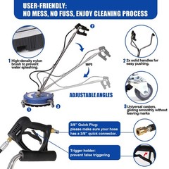 MEKOH Pressure Washer Surface Cleaner 20”, 4500PSI Power Serenity