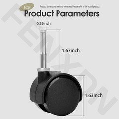 FENXDN 4 Pack 6774200 4201796 Caster Wheels for Shop Vac Vacuum Cleaner Black