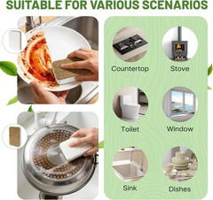 12 Count Plant-Based Kitchen Spons, postable Cellulose Spon,