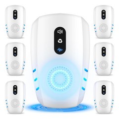 2026 Cvtayn Upgraded Ultrasonic Pest Repellent Indoor Repeller, 6 PACK, White