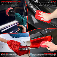 32Pcs Car Detailing Kit Auto Detailing Brush Set and Drill Brush Attachments