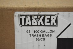 Tasker 95-100 Gallon Trash Bags 50 Count Heavy Duty Black Garbage Can Liners USA