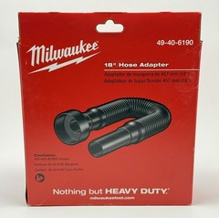 Milwaukee 49-40-6190 18″ Hose Adapter for Grinder Dust Shroud – New in Box