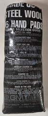 GMT 117002 Steel Wool Hand Pads Grade 00 (Very Fine) – 6 packs of 16 pads each