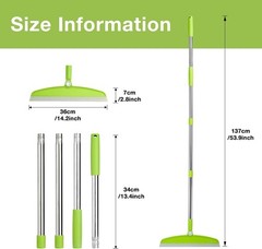Silicone Air Broom,Multifunction Magic Broom with Long Gray Green