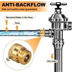 Breezliy 2-Pack Brass Vacuum Breaker Set Set, Golden
