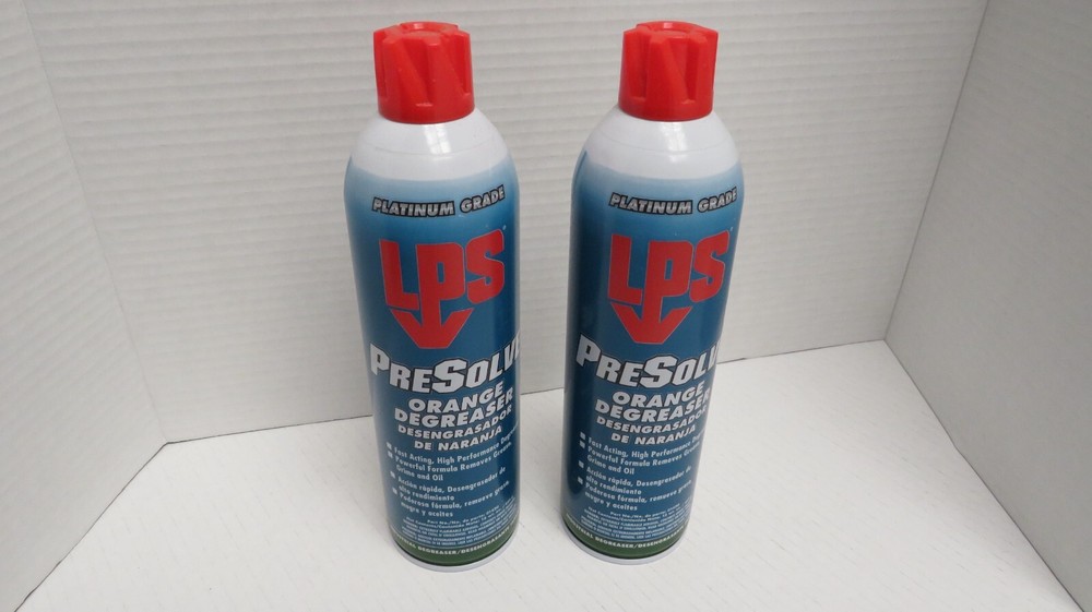 **2 CANS** LPS PRESOLVE ORANGE DEGREASER MPN:01420 PLATINUM GRADE 15OZ CAN