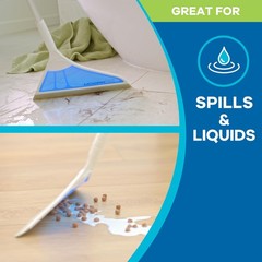 Helio AirBroom 3 Piece Kit All Surface Sweeper and Squeegee for Wet White