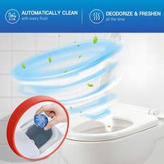 Vacplus Automatic Toilet Bowl Cleaner Tablets, 12 Count (Pack of 1), Blue