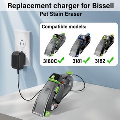 10V Pet Stain Eraser Charger Replacement Compatible with Bissell 3180 Power C…