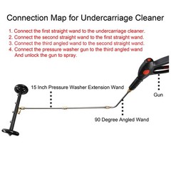 Tool Daily Dual-Function Undercarriage Cleaner,Surface 16”+ broom, Black