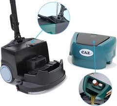 Emotor14 Inch Portable Ultra-Lightweight Floor Scrubber Dryer Machine Dual Brush