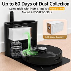 10-Pack 3L Dust Bags Compatible with iHome AutoVac Nova S1 Pro Robot Set A