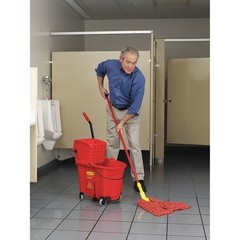 Rubbermaid Commercial Fg757788yel 8 3/4 Gal Wavebrake Down Press Mop Bucket And