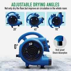 Air Mover 1/4 HP 1000 CFM Carpet Dryer Cooling & Ventilating Portable Floor