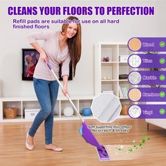 50 Pack Wet Jet Pad Refills for Swiffer Mop Pads, Purple