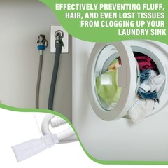 Shappy 24 Pieces Washing Machine Lint Traps and Cable Ties Set 6 Nylon White