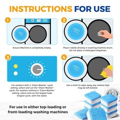 Washing Machine Cleaner Tablets 24 pack Powerful 24 Count (Pack of 1)