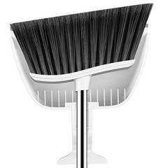 EZKEY Broom and Step-on Dustpan Set, 59-in Adjustable Long Handle White