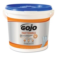 GOJO 629902CT 9 in. x 10 in. Fast Towels Hand Cleaning Towels – WHT (2/CT) New