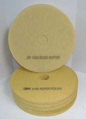 10 New 3M 20″ Buffer Pads 4200 Beige and 4100 White Super Polish