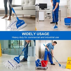 KeFanta Commercial Mop 60 inch Heavy Duty Industrial Wet Mops with Long Handl…