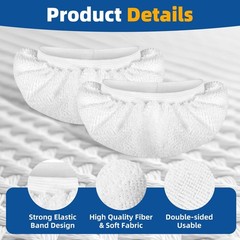 LOVECO 8 Pack Universal Microfiber Cloths for Handheld 8 Pack, 8 Pack- White