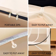Pop-Up Mosquito Net Tent King Size, Portable Folding Mosquito Net with Bottom