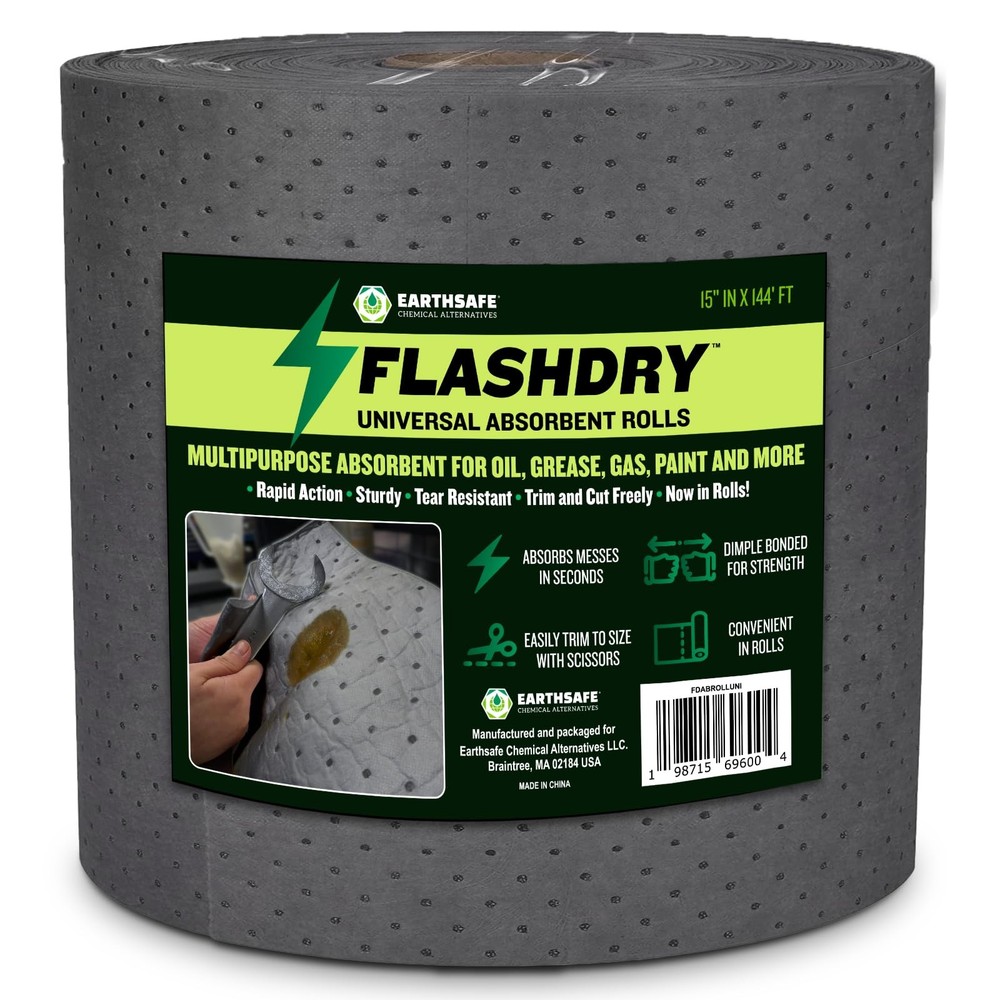 FlashDry – Universal Spill Absorbent Roll | 15” in x 144′ ft Oil and All Purpose