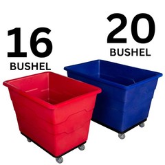 ReadySpace Commercial 20 Bushel Utility Cart with Steel Base, Poly Box Basket…