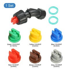 110°Flat Fan Shaped Spray Nozzles with 6pcs 0.15-0.6mm Pore Spray Nozzle Tips