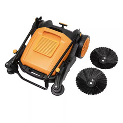 41 In. Outdoor Hand Push Floor Sweeper Pavement Street Sweeping Cleaning Tool