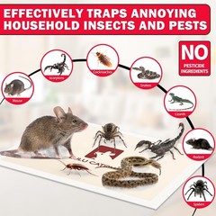 LULUCATCH Mouse Traps, 12 Pack Pre-Baited Sticky Traps Indoor for White