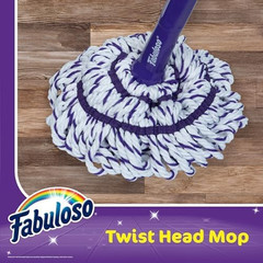 Twist Mop, Self Wringing Floor Mop with Non Scratch Scrubber and Removable Washa