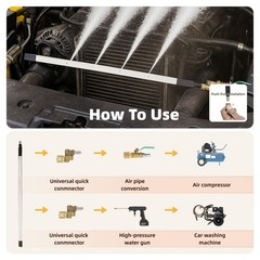 AJOFIEK Radiator Cleaning Wand New Upgraded 24” 24 Inch, Stainless Steel