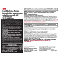 3M C. Diff Solution Tablets, Quart Size, 140 Dissolvable Tablets, EXP 11/2025